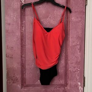 One piece ruche bathing suit